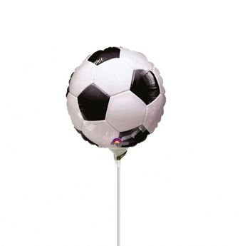 Imagen de Globo balón de fútbol inflado con palito 23cm