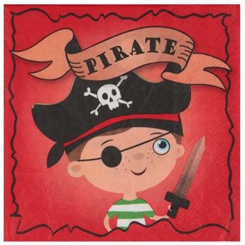 Imagen de Servilletas Pirata Cumpleaños papel (20)