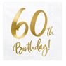 Picture of Servilletas 60 Cumpleaños Dorados papel 33cm (20 unidades)