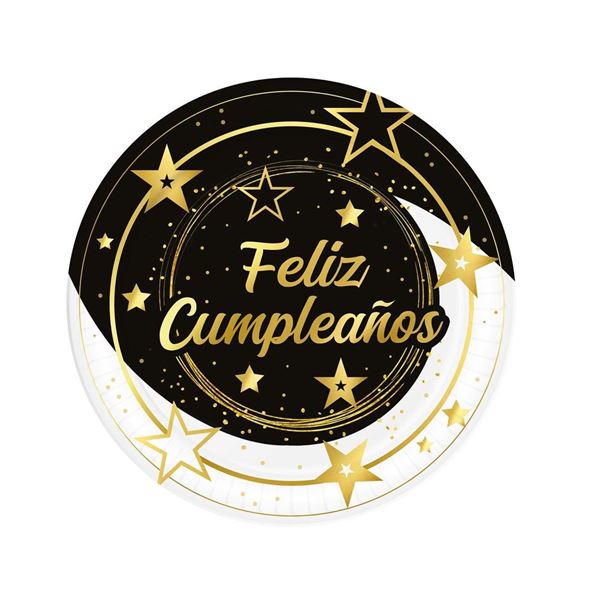 Imagen de Platos Feliz Cumpleaños Estrellas (6)