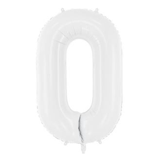 Imagen de Globo Número 0 Blanco Gigante (86cm)