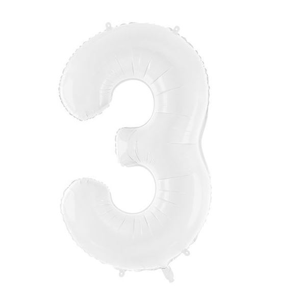 Picture of Globo Número 3 Blanco Gigante (86cm)