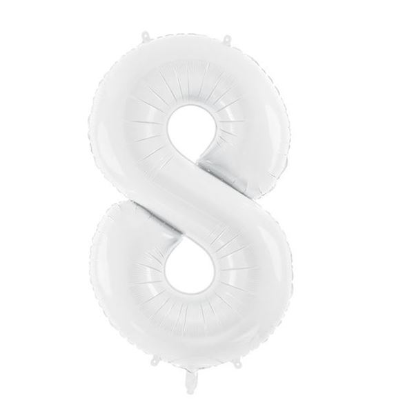 Imagen de Globo Número 8 Blanco Gigante (86cm)