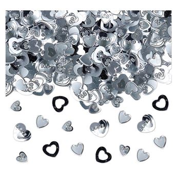 Imagen de Confeti Corazones Plateados (15g)
