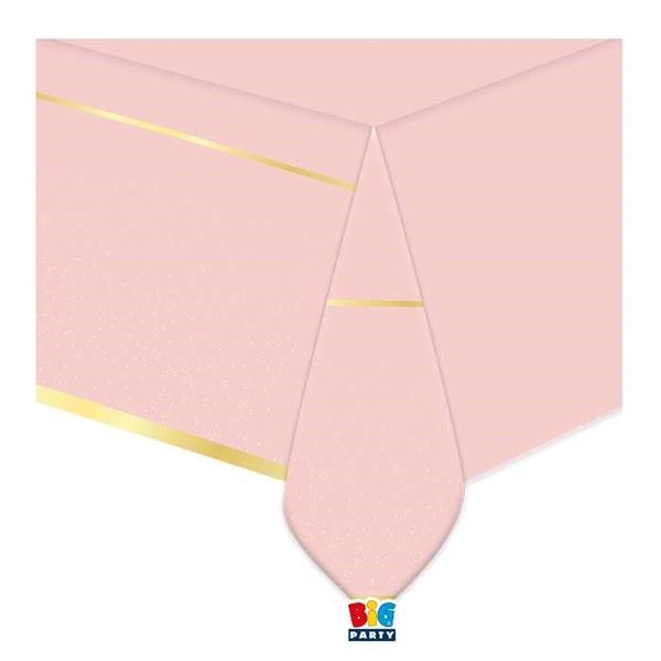 Imagens de Mantel Clásico Rosa Dorado plástico (140cm x 270cm)