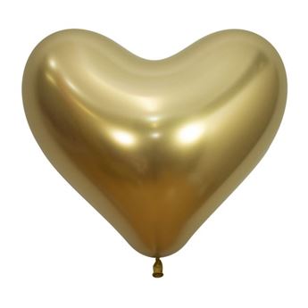 Imagens de Globos Corazón Reflex Dorado 35cm R14-C970-12 (12)
