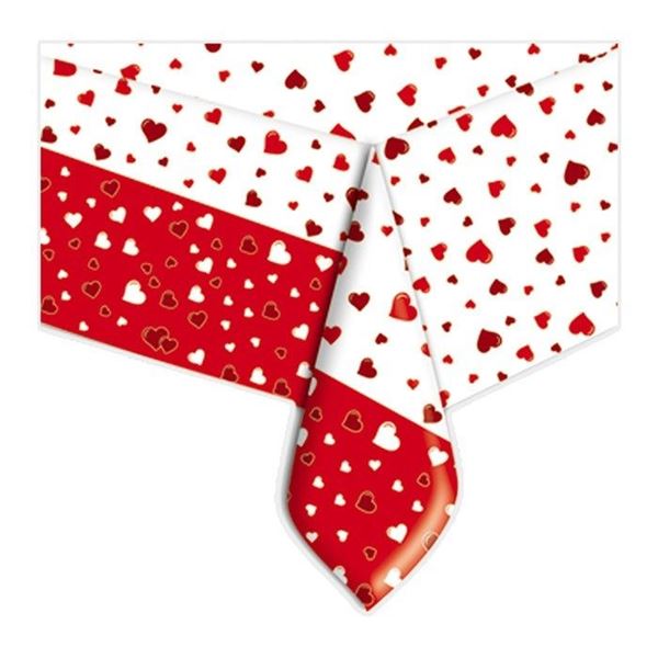 Imagen de Mantel Love Corazones plástico 