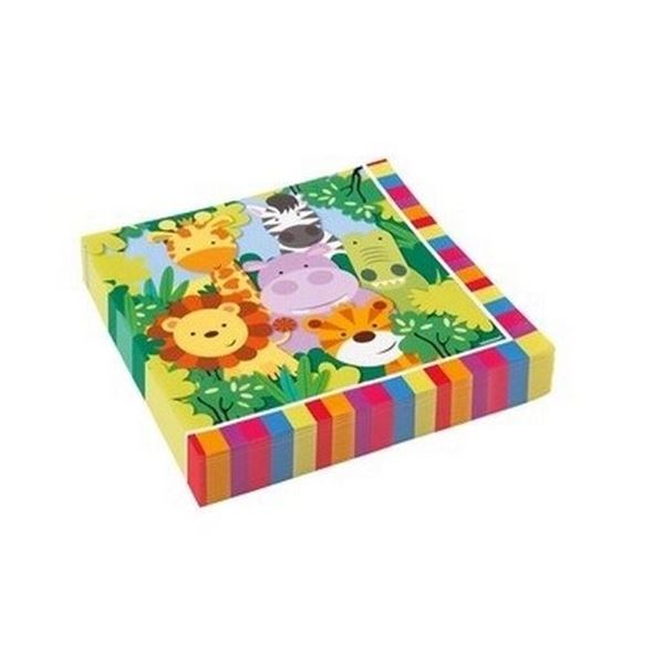 Imagen de Servilletas Jungla Infantil papel 33cm (20 unidades)