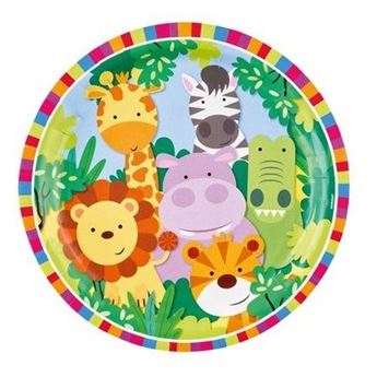 Picture of Platos Jungla Infantil cartón 23cm (8 unidades)