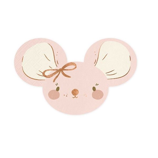 Picture of Servilletas Ratón Dulce Rosa papel (20)