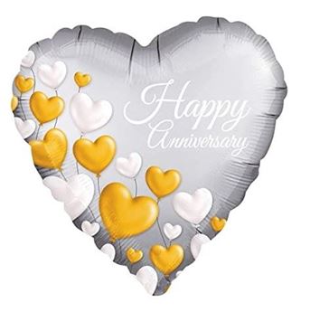 Imagens de Globo Feliz Aniversario Corazones (45cm)