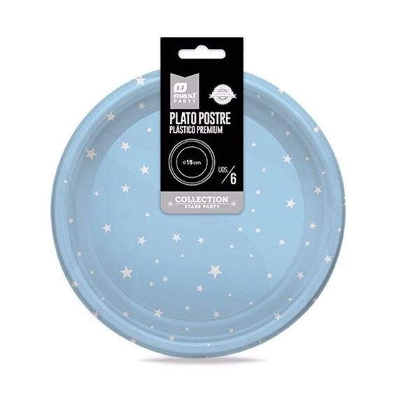 Imagens de Platos Azules Estrellitas Plástico 18cm (6)
