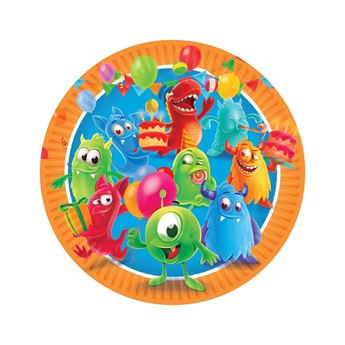 Imagen de Platos Monster Divertidos cartón 23cm (8 unidades)