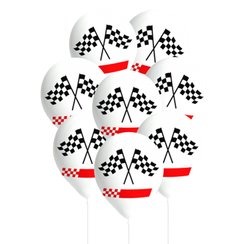 Imagen de Globos Carreras de Coches Látex (8 unidades)