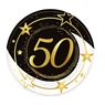 Picture of Platos 50 Cumpleaños Estrellas cartón 23cm (6 uds.)