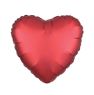 Imagen de Globo Corazón Rojo Oscuro Satín (45cm)