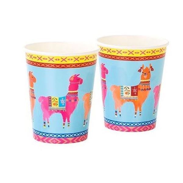 Imagens de Vasos Llama Boho cartón (8 unidades)