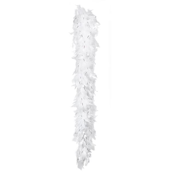 Boa Plumas Blancas Largo 12 A 15 Cm