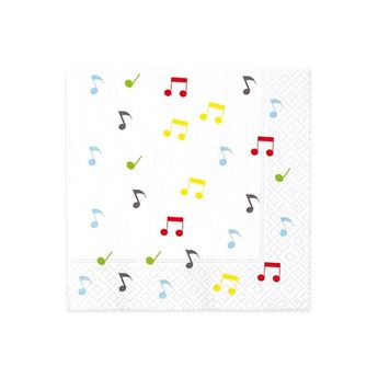 Imagen de Servilletas Música Party Mix papel 33cm (20 unidades)