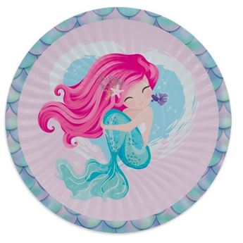 Imagen de Platos Sirena del Mar cartón 24cm (8 unidades)