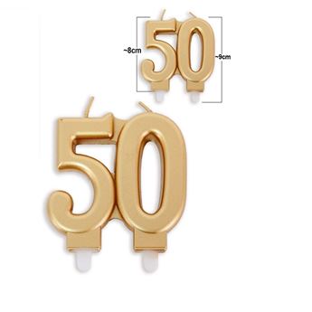 Imagen de Vela 50 Cumpleaños Dorada