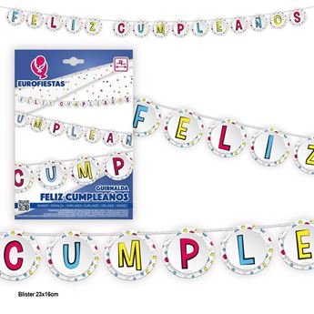 GUIRNALDA FELIZ CUMPLEAÑOS PERSONALIZABLE TOPOS