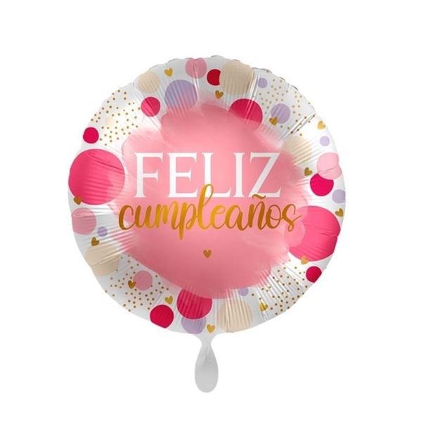 Imagens de Globo Feliz Cumpleaños Rosa (43cm)