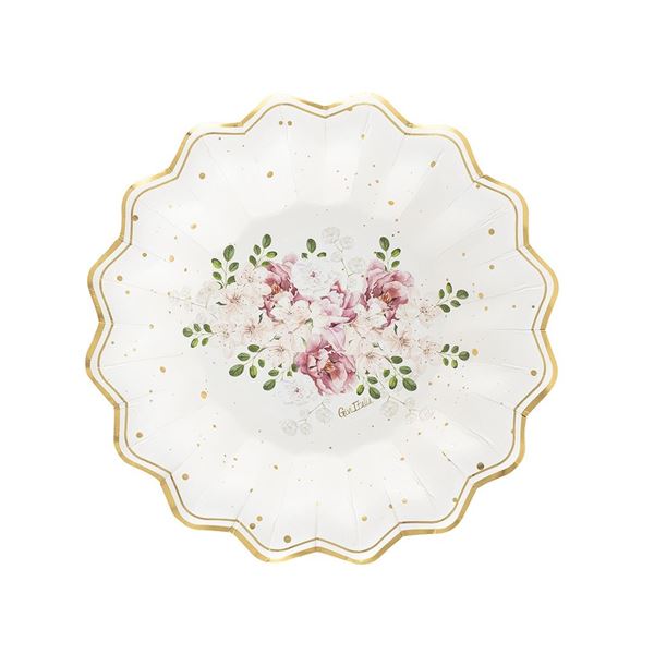 Imagen de Platos Hondos Queen Rose cartón 24cm (8)