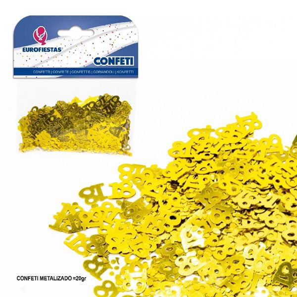 Imagen de Confeti 18 Años Dorado Metalizado (20g)