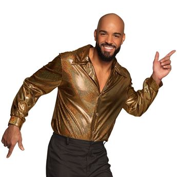 Imagen de Disfraz Camisa Disco Dorada (Talla XL)