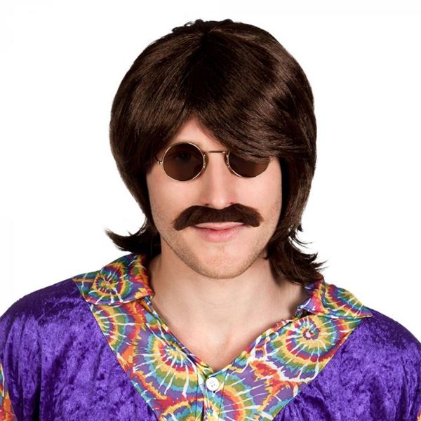 Imagen de Peluca Hippie con Bigote