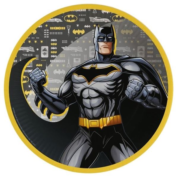 Imagens de Platos Batman cartón 23cm (8 unidades)