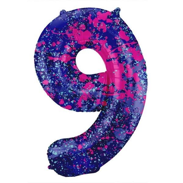 Imagen de Globo Número 9 Splash Gigante (86cm)