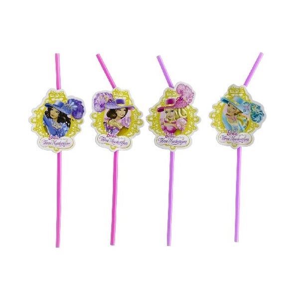 Imagens de Pajitas Barbie y las 3 Mosqueteras (8 unidades)
