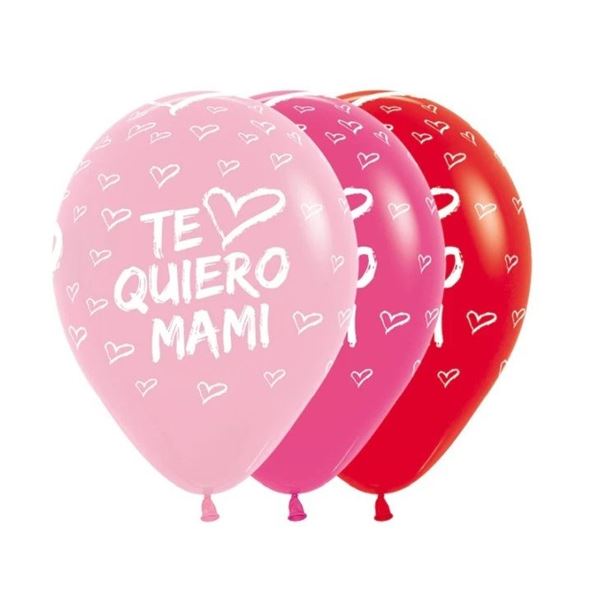 Picture of Globos Te Quiero Mami Látex (12 unidades)