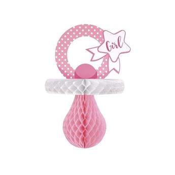 Imagen de Decorado Chupete Rosa Nido de Abeja 30cm