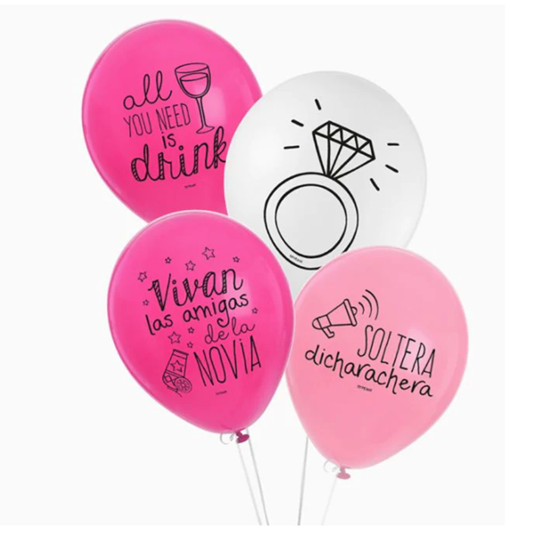 Picture of Globos Despedida de Soltera Látex surtidos (8)