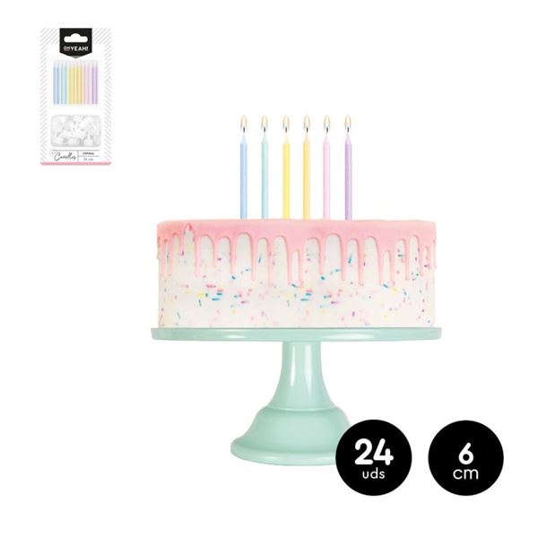 Imagen de Velas Espirales Colores Pastel (24)