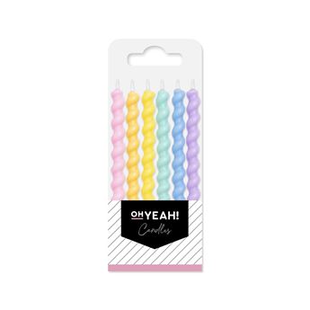 Imagen de Velas Torneadas Colores Pastel (12)