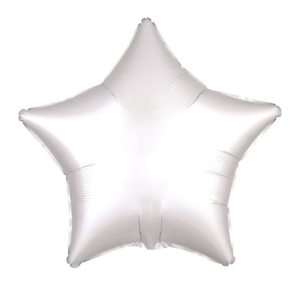 Picture of Globo Estrella Blanco Satín (48cm)