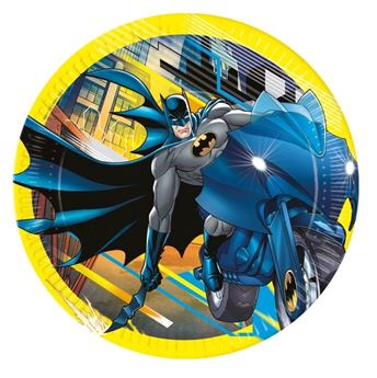 Imagen de Platos de Batman Original cartón 23cm (8 unidades)