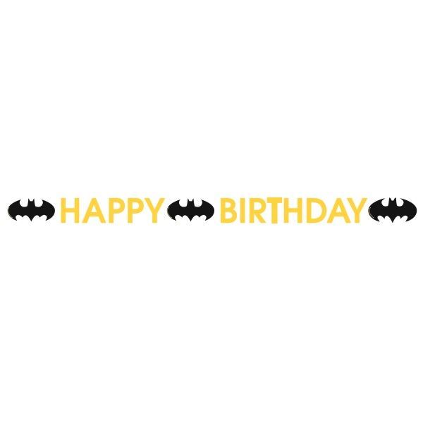 Imagens de Banderín Batman Happy Birthday cartón (1,8m)