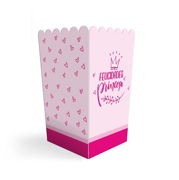 Imagen de Cajas Palomitas Feliz Cumple Rosa cartón (3 uds.)