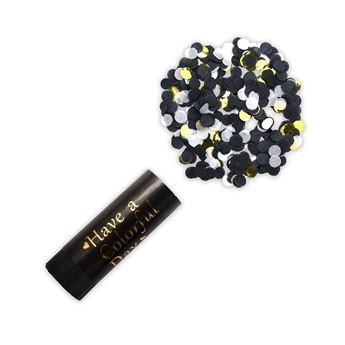 Imagen de Cañón de Confeti Mini Dorado y Negro