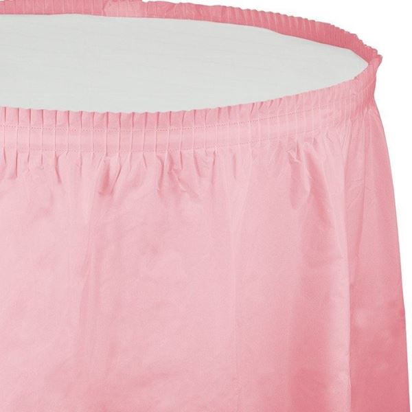 Imagen de Falda de Mesa Rosa Pastel Celebrations plástico
