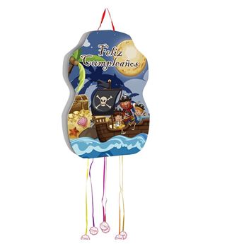 Picture of Piñata Pirata Feliz Cumpleaños cartón