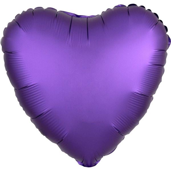 Globo Corazón Morado Satín (45cm) ✔️ por sólo 1,49 €. Envío en