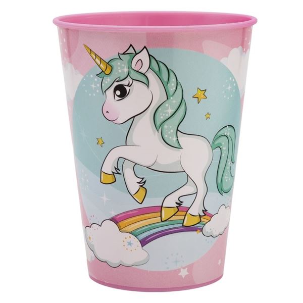 Imagens de Vaso de Unicornio de Cuento Plástico Duro Reutilizable (260ml)