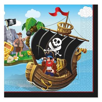 Imagens de Servilletas Isla Pirata Infantil papel (20 uds)
