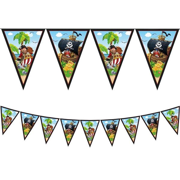 Imagen de Banderín Isla Pirata Infantil papel 